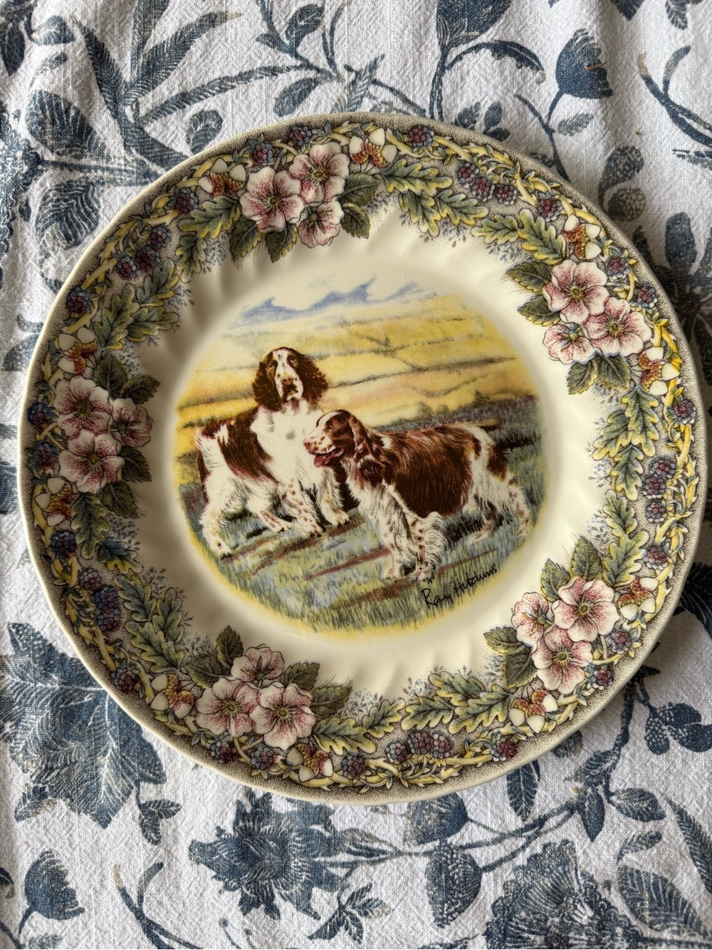 Vintage Churchill "Hunting Dogs" Plate (English Springer Spaniels)